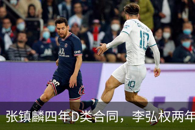 张镇麟四年D类合同，李弘权两年C类合同，偰李永祎三年B类合同
